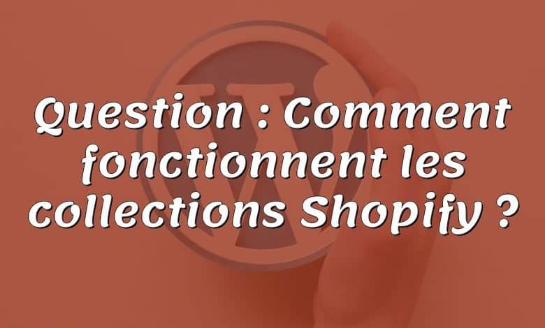 Question : Comment fonctionnent les collections Shopify ?